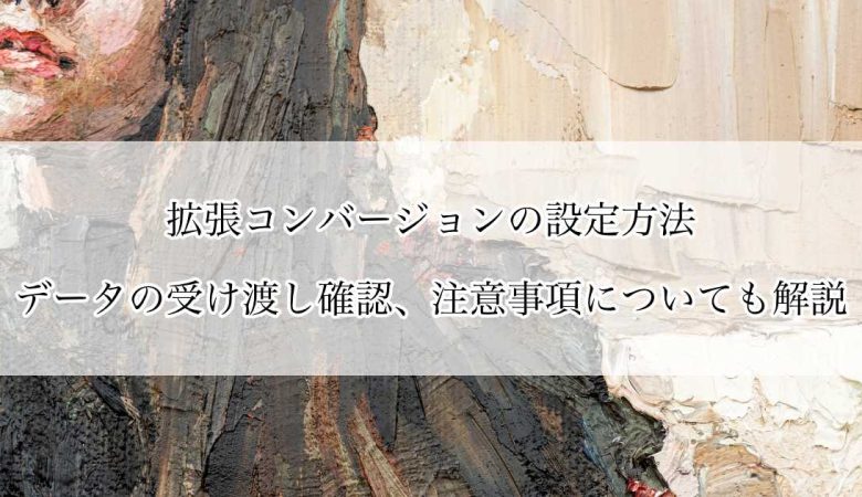 拡張コンバージョンの設定方法｜データの受け渡し確認、注意事項についても解説