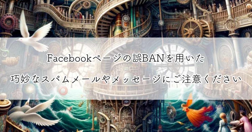 Facebookページの誤BANを用いた巧妙なスパムメールやメッセージ